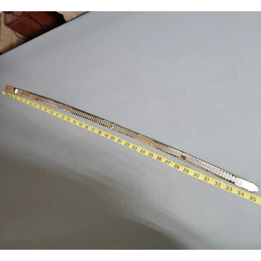 Silver Tone Metal Belt Adjustable Link Slide Buckle 35